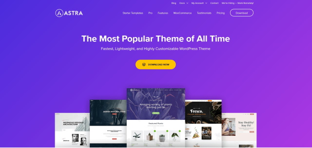 Astra - gratis WooCommerce-tema