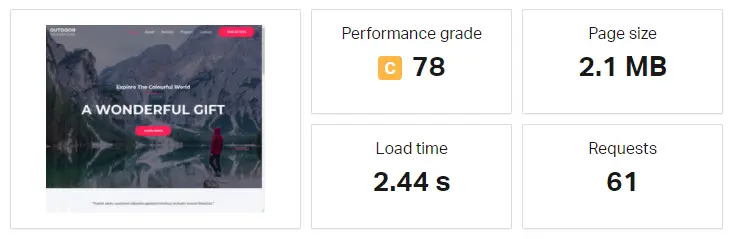 astra vs oceanwp - performance test 2