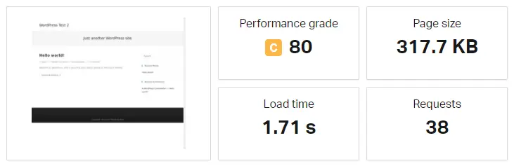 oceanwp vs astra - performance test 1