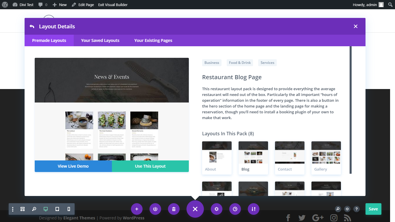 divi layoutpacki