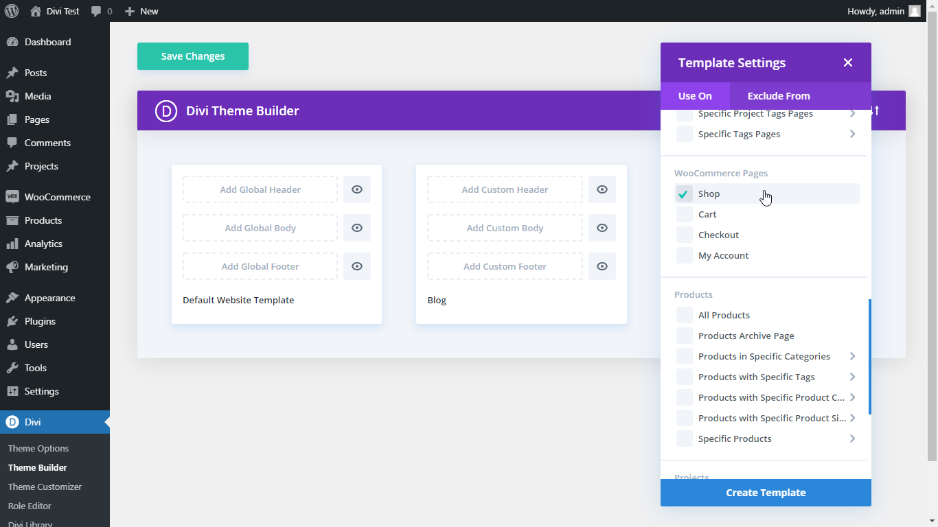 Divi Theme Builder