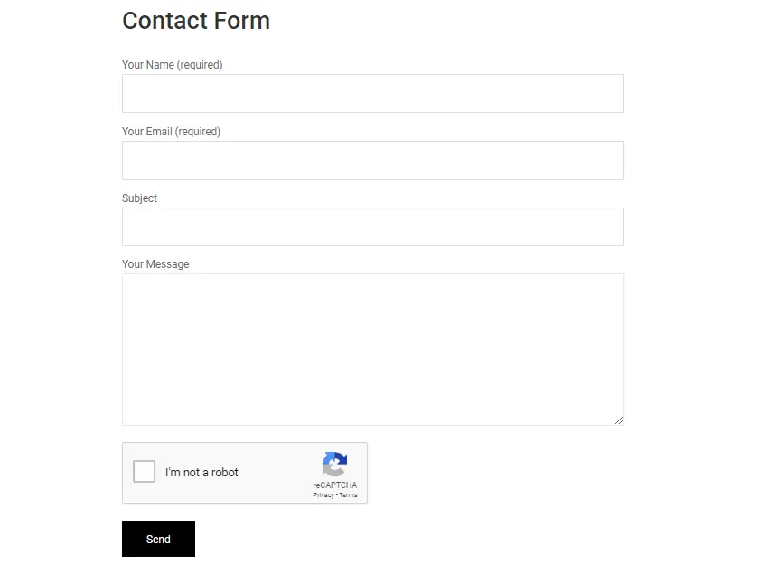 kontaktskjema 7 med recaptcha