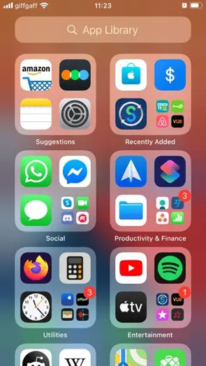 bruge app-biblioteket til at finde apps og vise dem