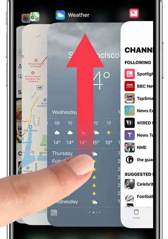 swipe op for app switcher