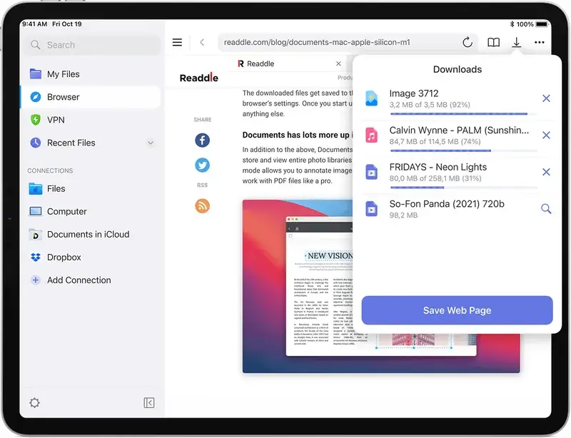 Dokumenter Filhåndtering med Downloader