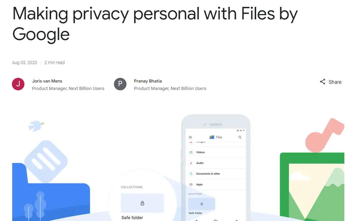 Safe Folder of Google Files