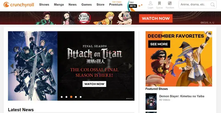 Crunchyroll - gratis online filmstreaming uden tilmelding