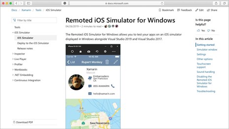 remoted ios simulator for windows