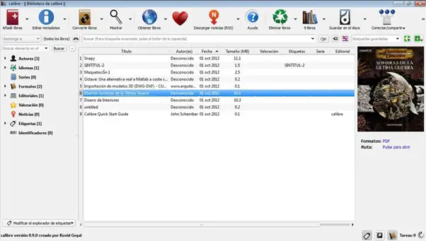 calibre ebook manager
