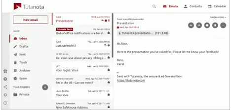 Sikker e-mail: Tutanota gratis krypteret e-mail - uden bekræftelse af telefonnummer