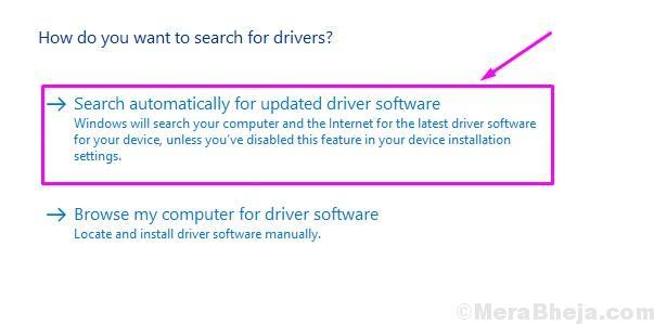 Søg automatisk for opdateret driver software