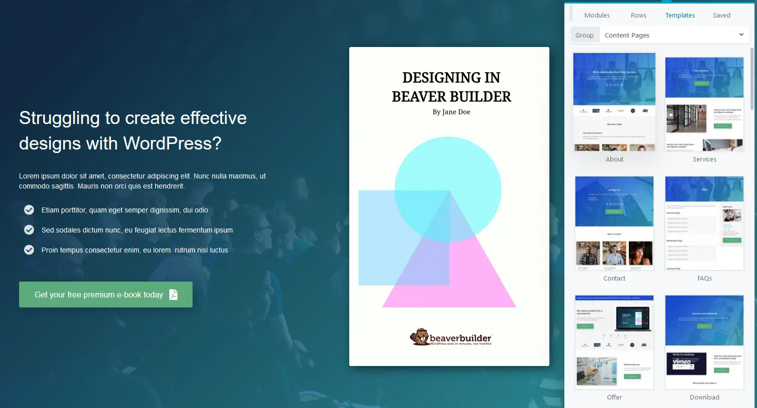 Beaver content pages