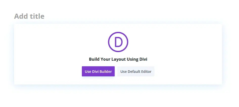 The Divi Builder Interface