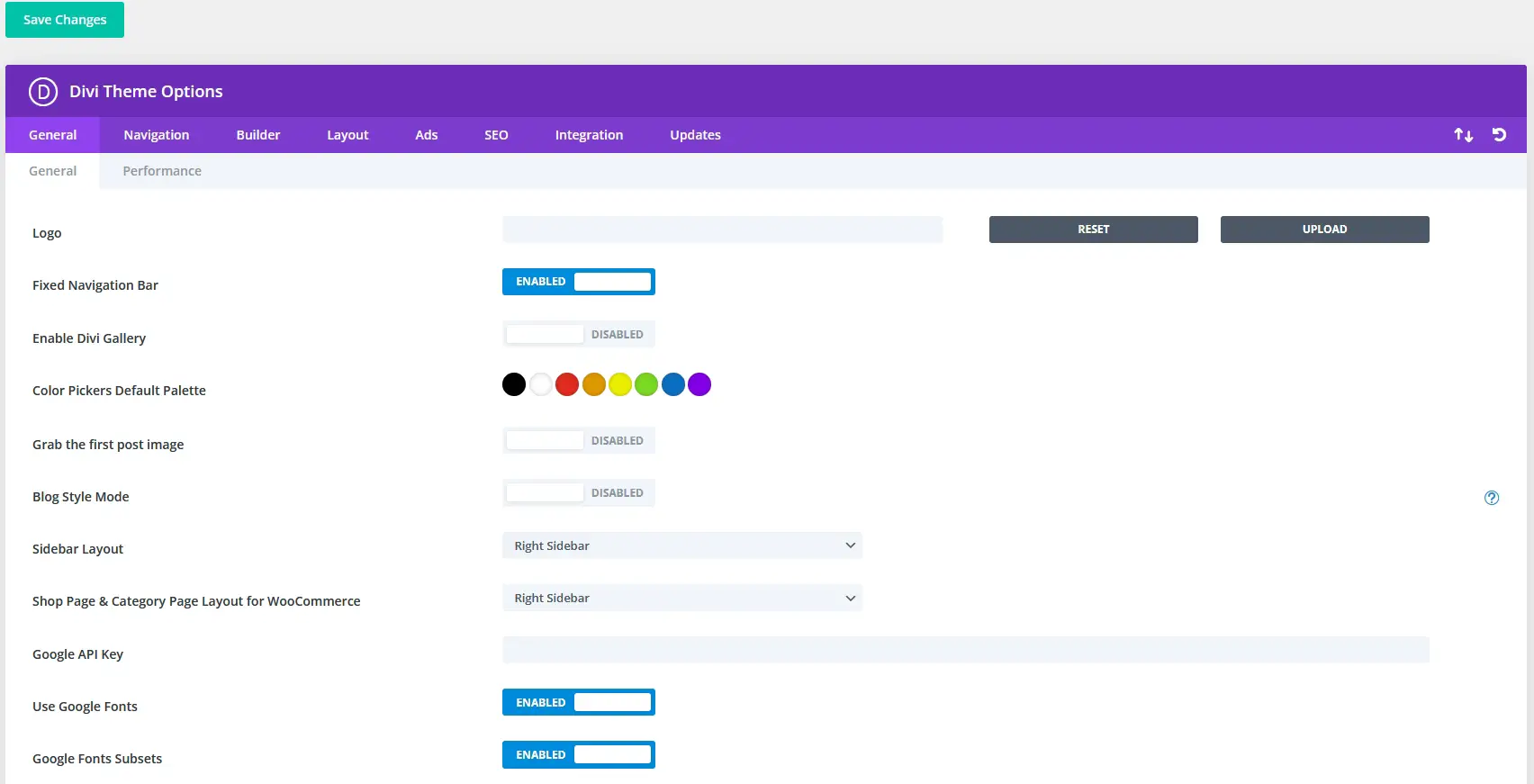 divi options1 page