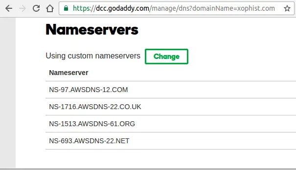 Godaddy navneservere