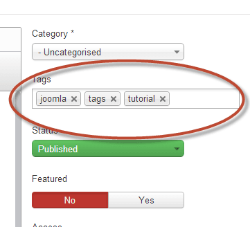 Création de balises dans les articles Joomla