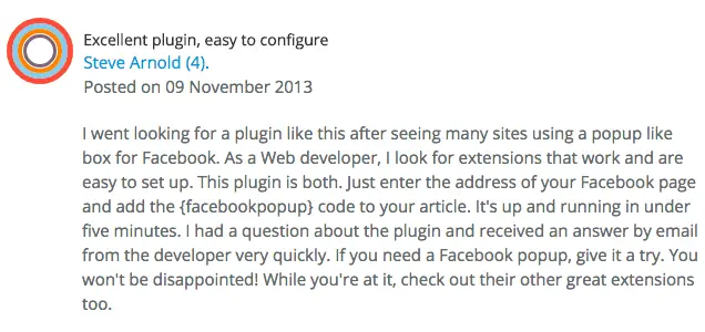 Joomla Facebook Popup Review