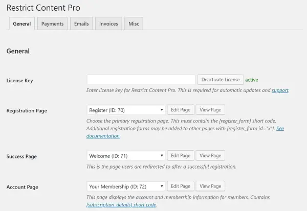 Restrict Content Pro3