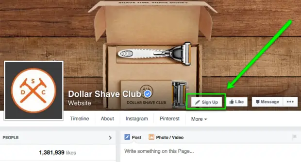 facebook sign up