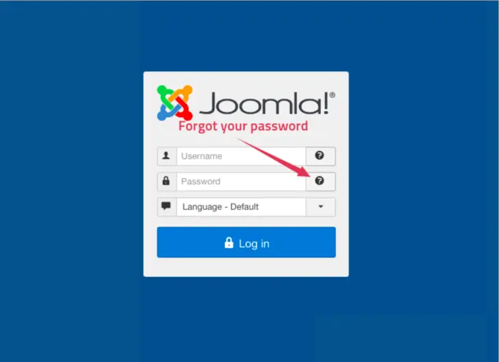 Forgot password function on the backend login