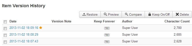Joomla grein útgáfa skráning