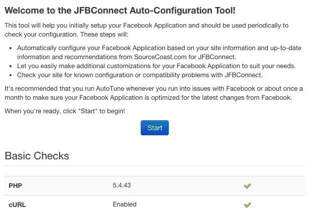 Führen Sie das JCFBConnect-Autotune aus