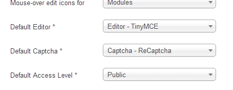 Virkja ReCaptcha í Joomla Global Configuration
