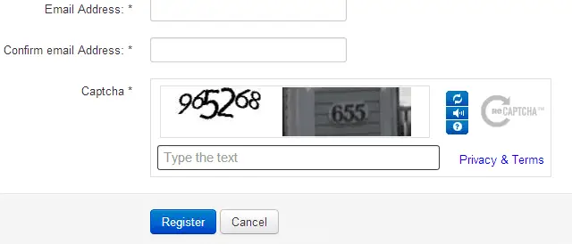 ReCaptcha In Joomla Benutzerregistrierung