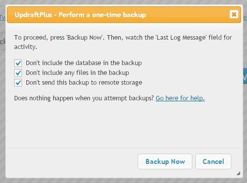 updraftplus backup