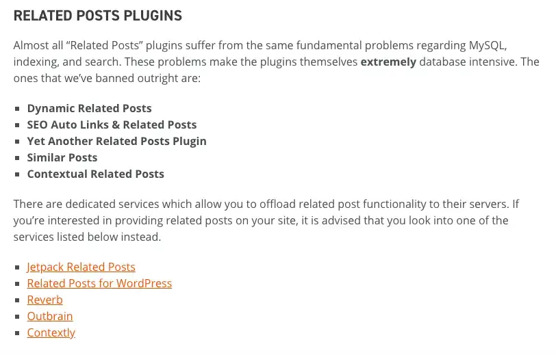 Ikke tillatte plugins