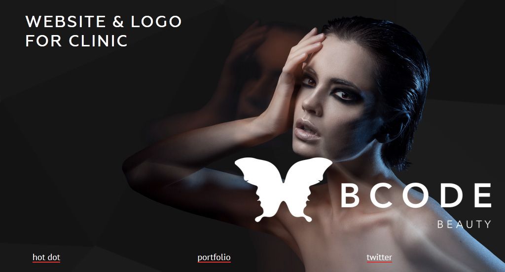 hotdot minimaalinen tumma webdesign