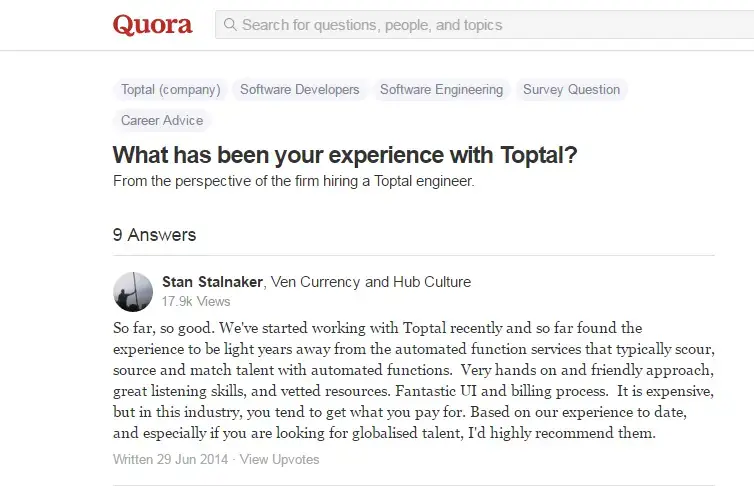 Aito Toptal Review