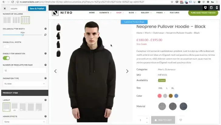 Nitro Paras Premium WooCommerce -teema verkkokaupallesi
