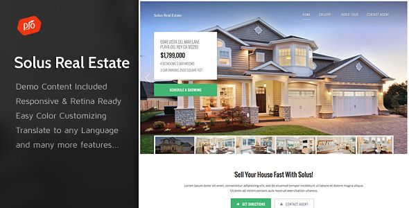 Solus - Yhden omaisuuden WordPress-teema