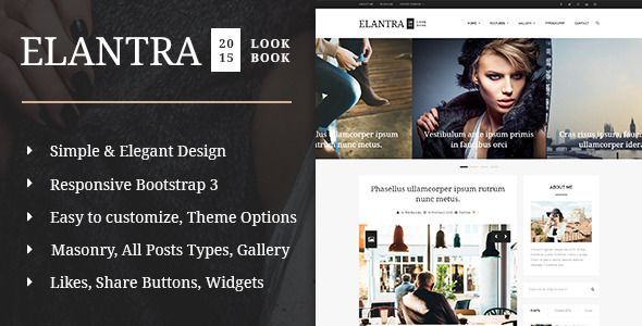 Elantra 2015 - Elegantti henkilökohtaisen blogin WordPress-teema