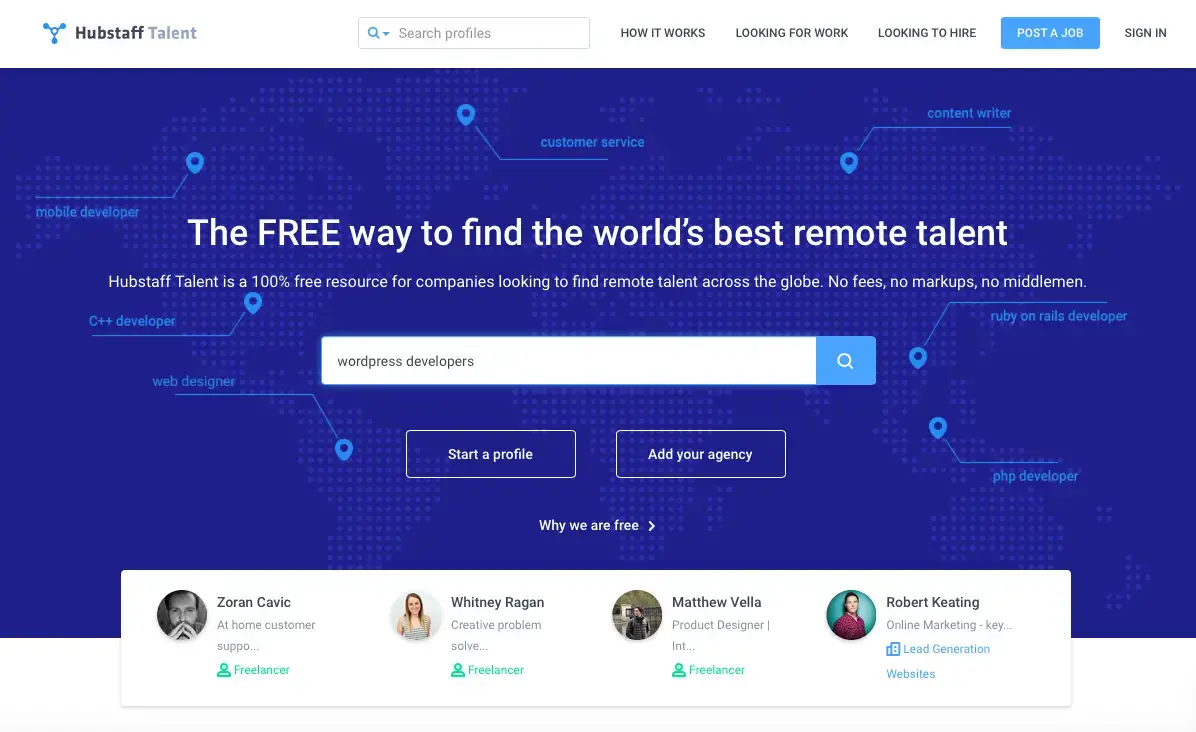 Find freelance WordPress-programmører på HubStaff-talent