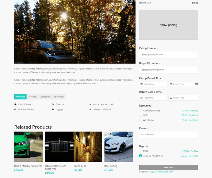 RnB WooCommerce-reservationssystem