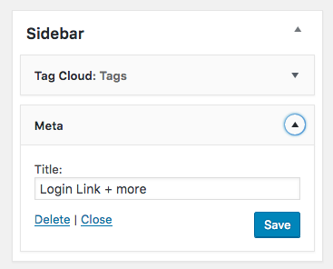 WordPress-inlogwidget meta