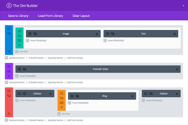 divi divi builder skærmbillede