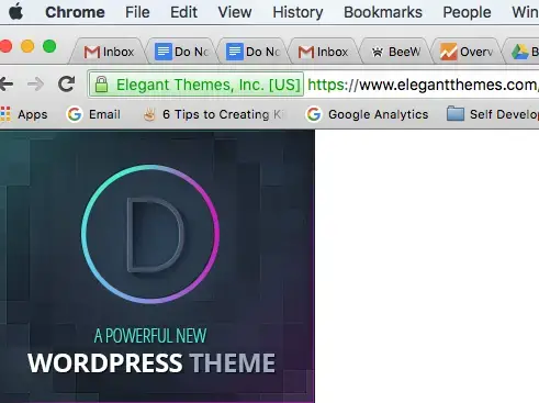 Elegant Themes SSL-sertifikat for utvidet validering