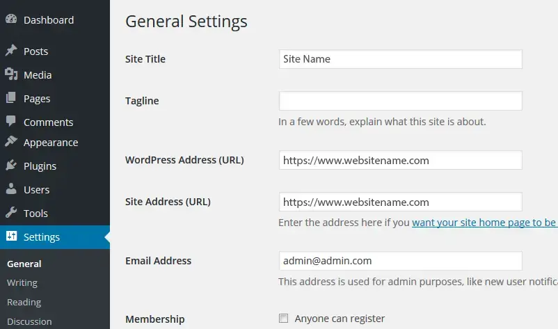 Oppdater URL for å bruke WordPress SSL